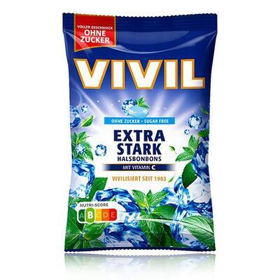 VIVIL Extra silný mentol + vit.C bez cukru 60g - 1