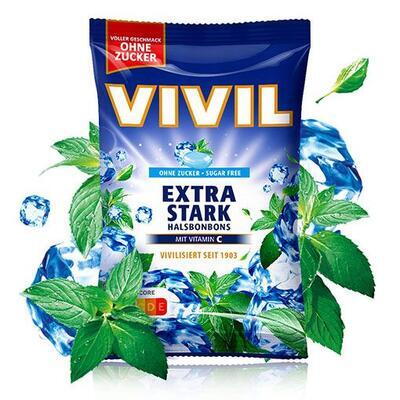 VIVIL Extra silný mentol + vit.C bez cukru 60g - 2