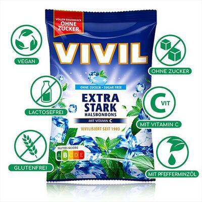 VIVIL Extra silný mentol + vit.C bez cukru 60g - 3