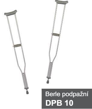 BERLE PODPAŽNÍ DURALOVÁ DPB DOSPĚLÁ, L, 130 KG, VYMĚKČENÁ RUKOJEŤ (ŠEDÁ), vel. L - 3